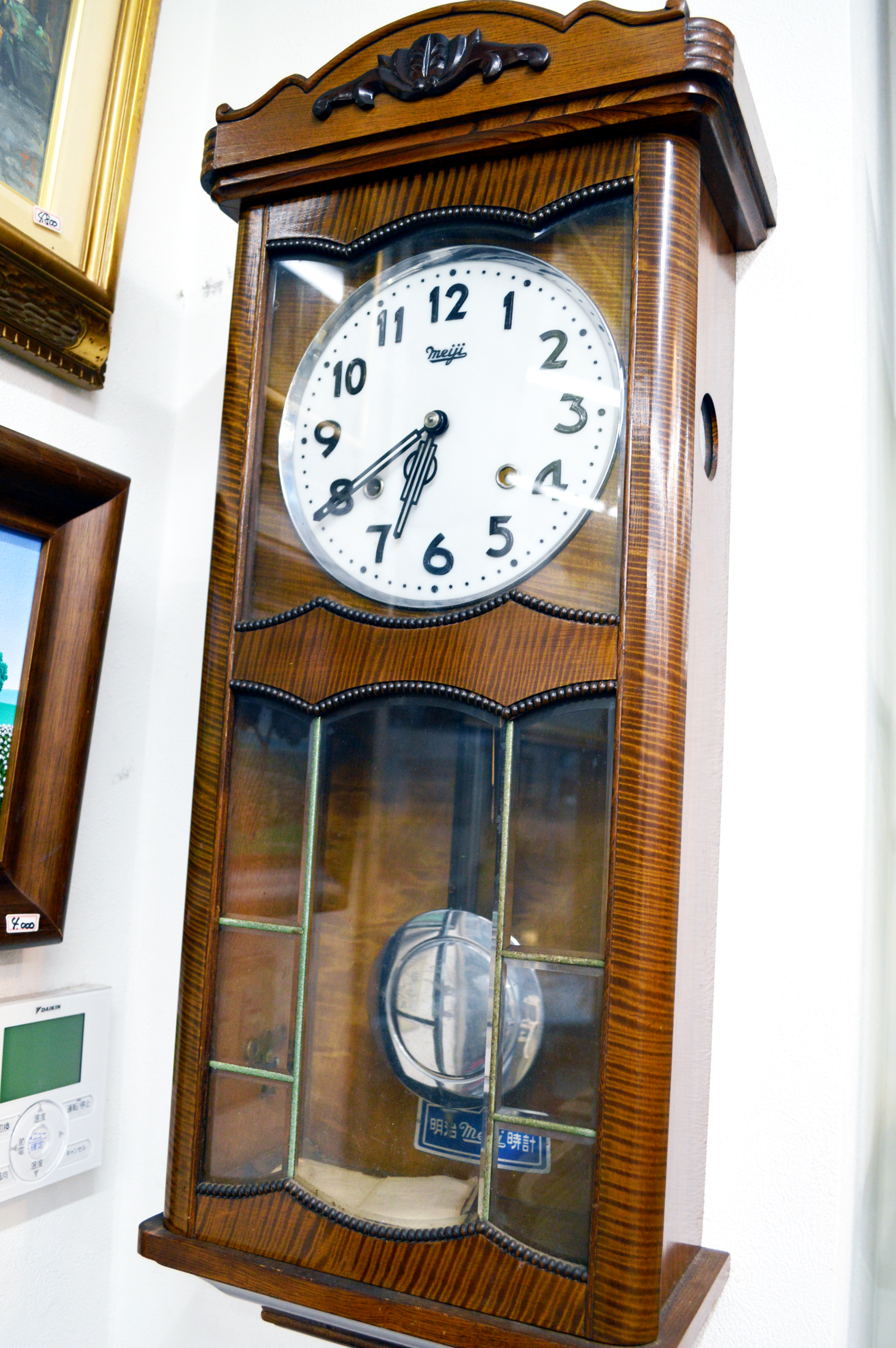 アンティーク 明治時計社製 振り子時計 | 骨董品の買取なら杉並区の