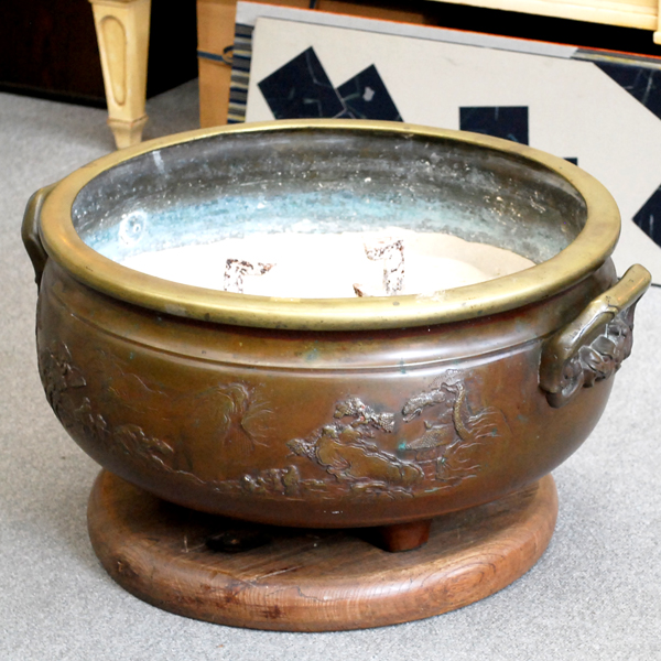 幅広type よもぎ蒸し ヨモギ蒸しにいかがですか? 陶器 手炙り 火鉢