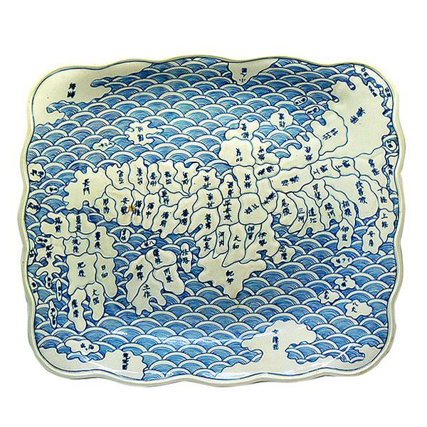 骨董品，古伊万里.天保年製.日本地図.骨董品