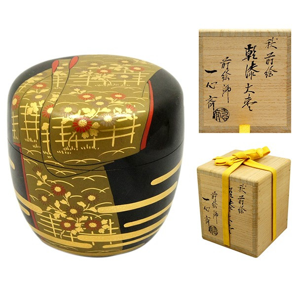 茶道具 香合 乾漆 蛍 奥津一心斎 - 工芸品