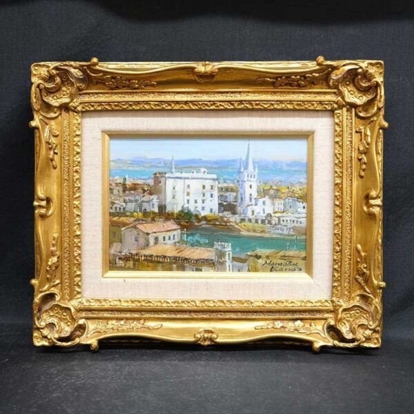 扁額　風景 ヤフオク出品中！！狩野守 タラスコン風景 油彩SM号 | 骨董品の買取